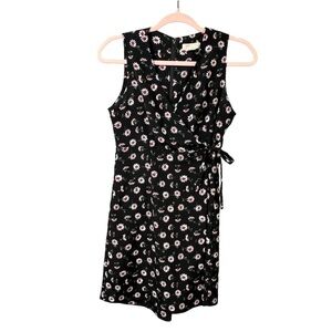 Compagnie Internationale Express Romper Skort Size 3/4 Daisy Print Faux Wrap Vtg